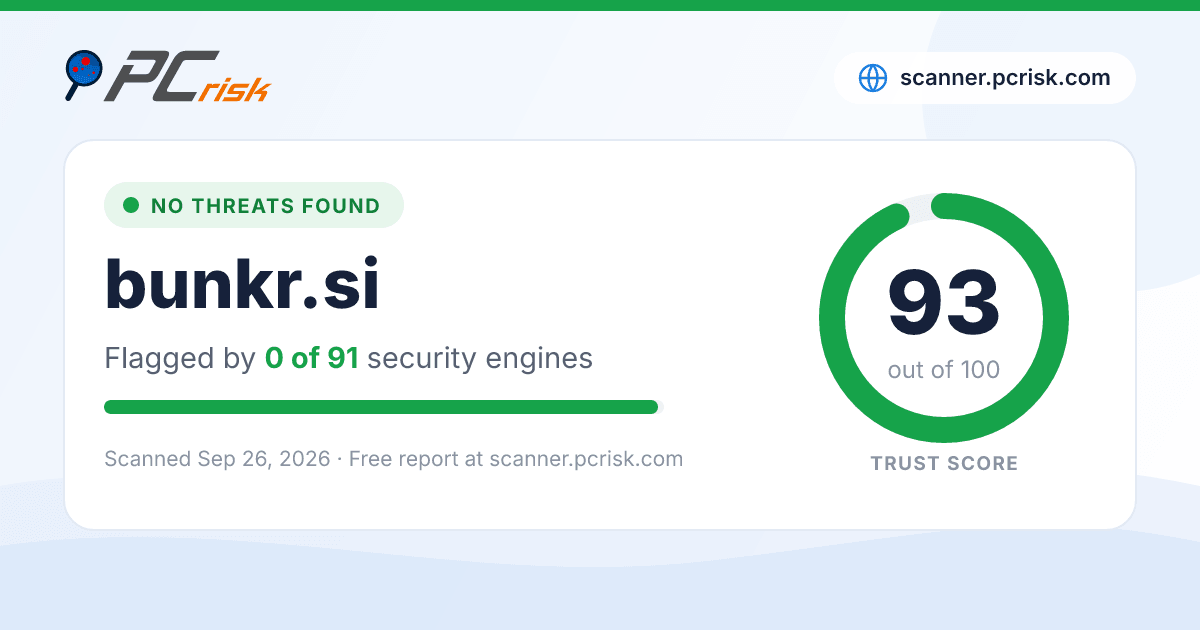 File Scanning Website Is bunkr.si Safe? Security Scan Report | PCrisk