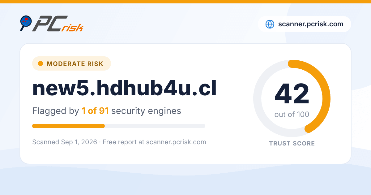 Is New5 hdhub4u cl Safe Security Scan Report PCrisk is-new5-hdhub4u-cl-safe-security-scan-report-pcrisk