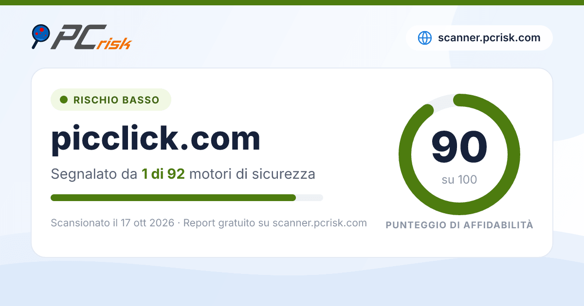 picclick.com è sicuro? Rapporto di scansione di sicurezza | PCrisk