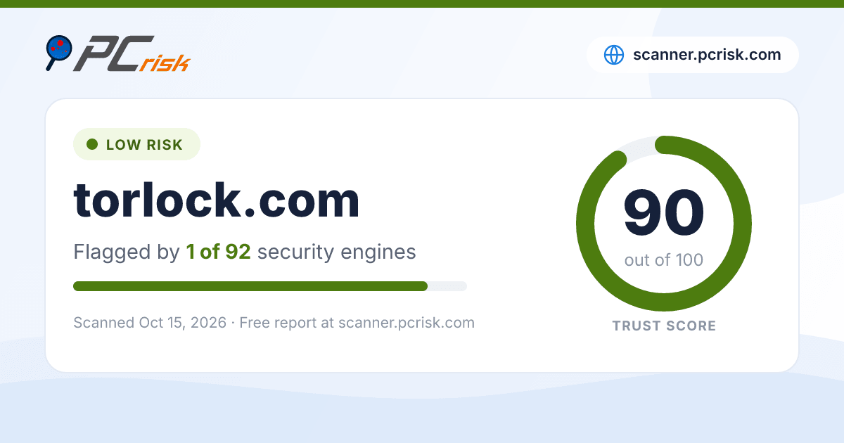 Is torlock.com Safe? Security Scan Report | PCrisk