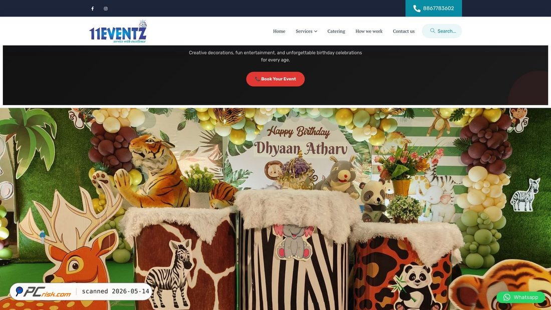 Captura de ecrã de 11eventz.com