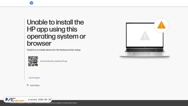 123.hp.com screenshot
