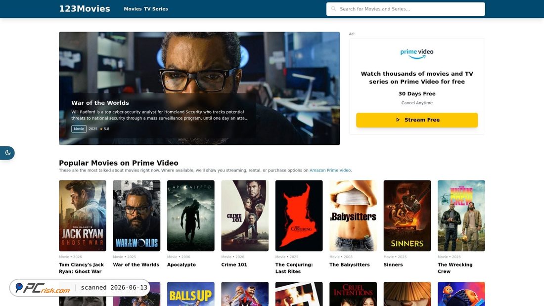Screenshot of 123movies.com