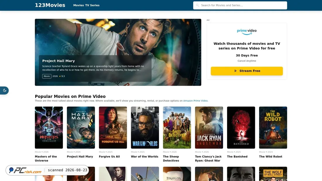 Screenshot van 123movies.com