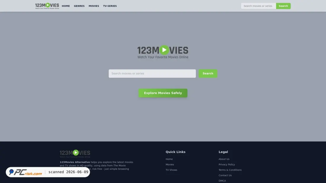 Screenshot of 123movieslegal.com