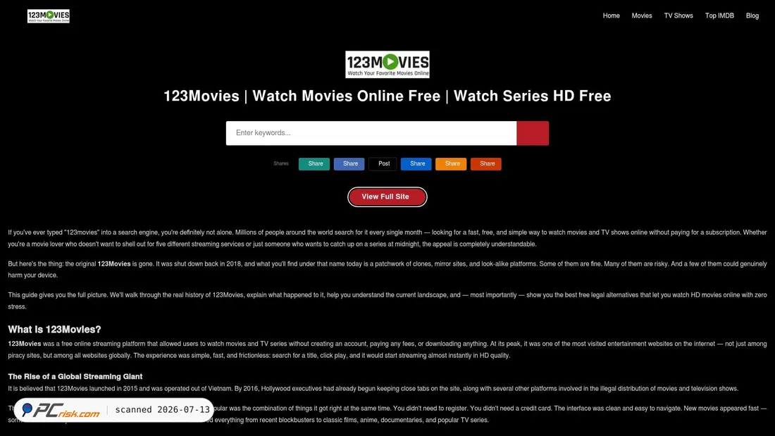 Screenshot of 123moviespremium.online
