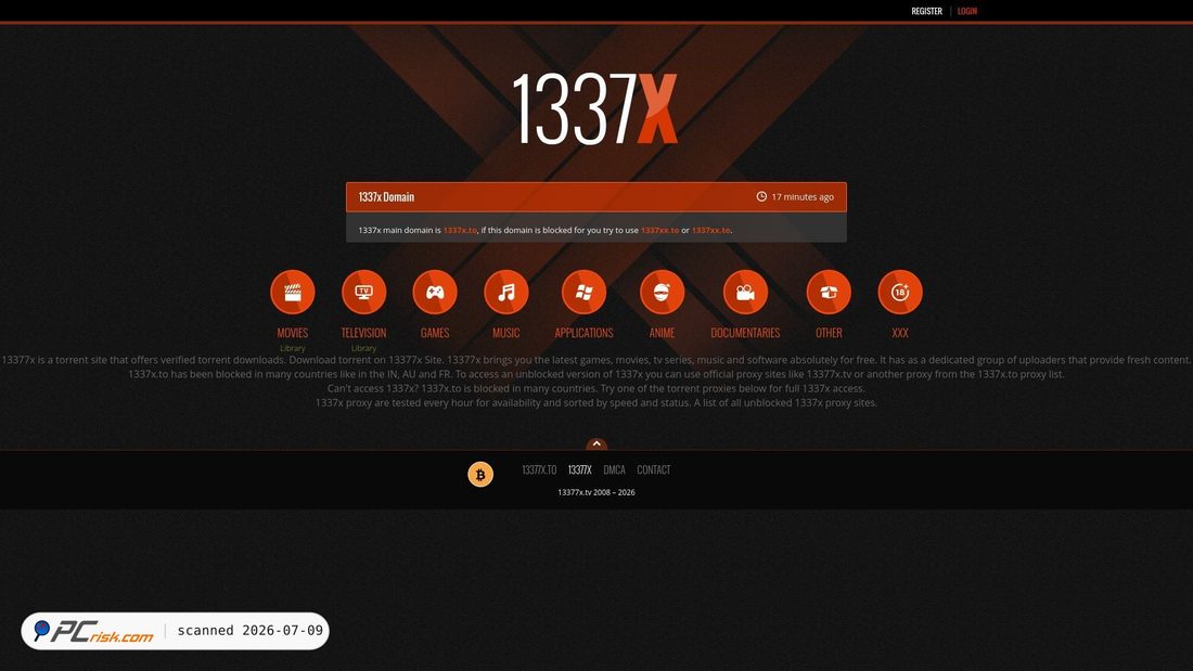 Screenshot of 13377x.tv