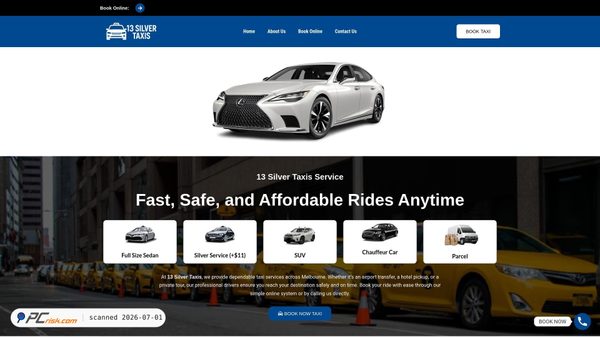 13silver-taxis.com.au screenshot
