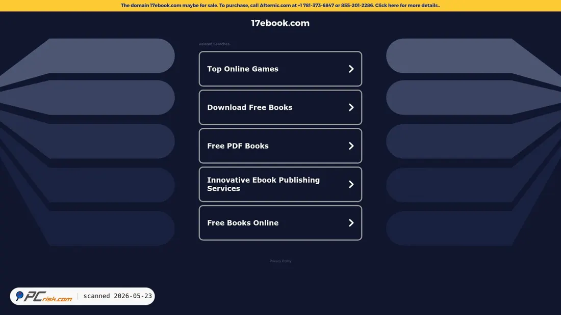 Screenshot of 17ebook.com