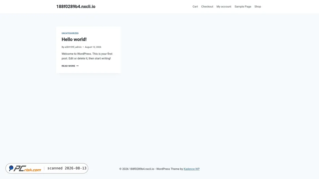 Screenshot of 188f0289b4.nxcli.io