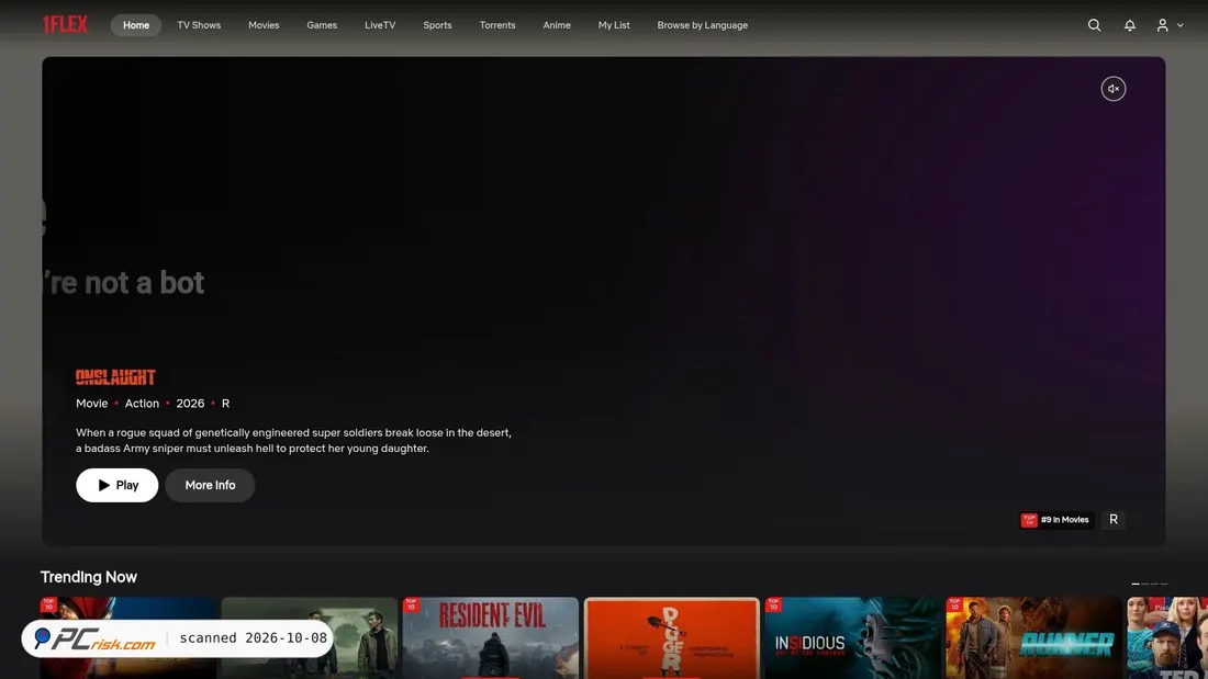 Screenshot van 1flex.org