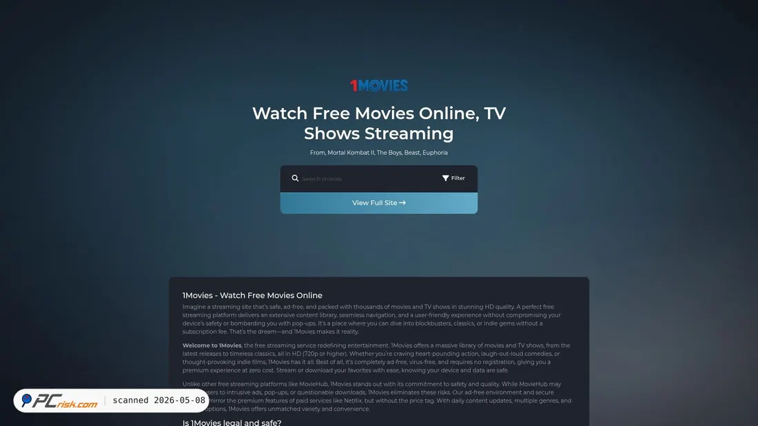 Zrzut ekranu 1moviesz.to