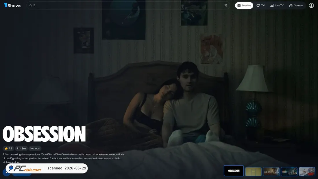 Screenshot of 1shows.org