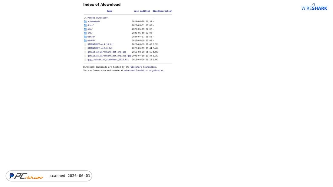 Screenshot von 2.na.dl.wireshark.org
