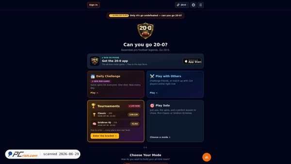20-0.com screenshot