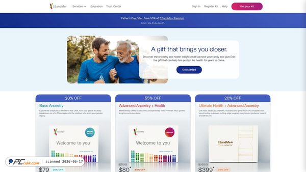 23andme.com screenshot