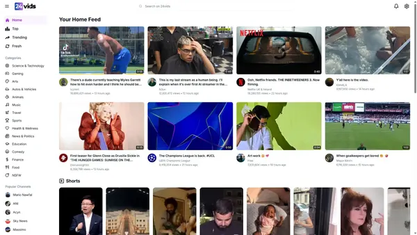 Screenshot van 24vids.com