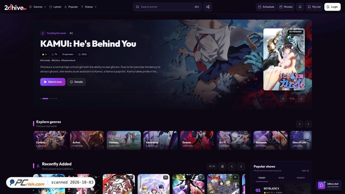 Captura de ecrã de 2dhive.com