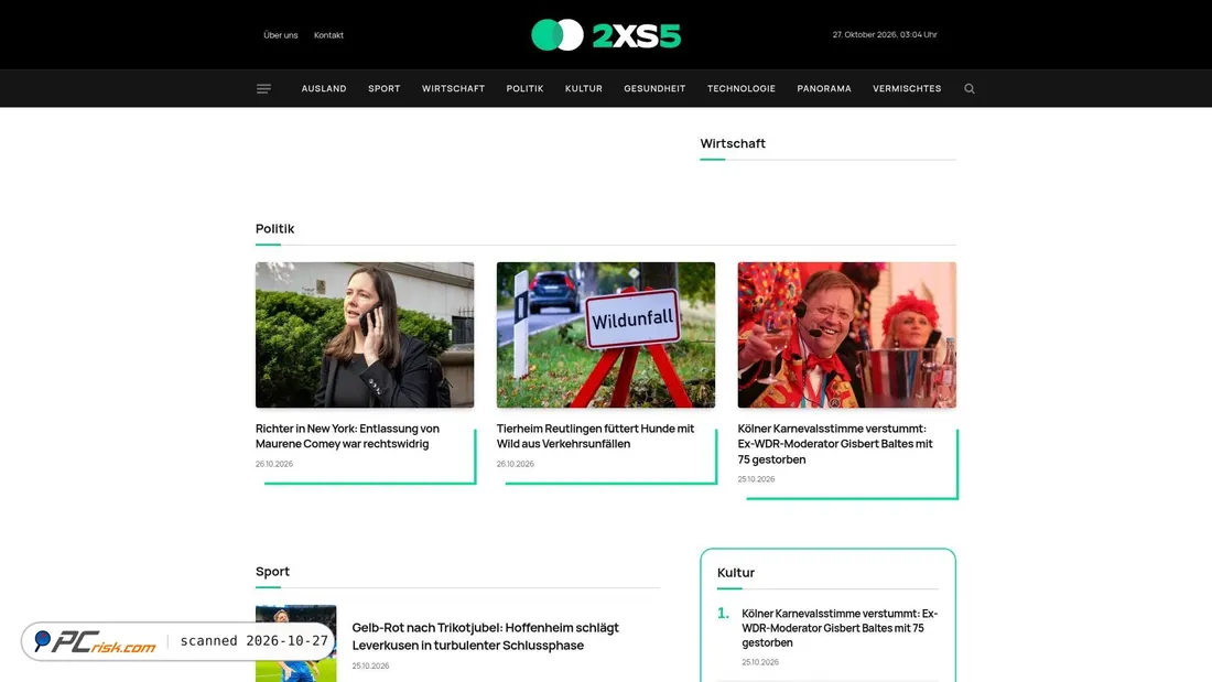 Screenshot von 2xs5.com