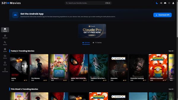 321movies.co.uk screenshot