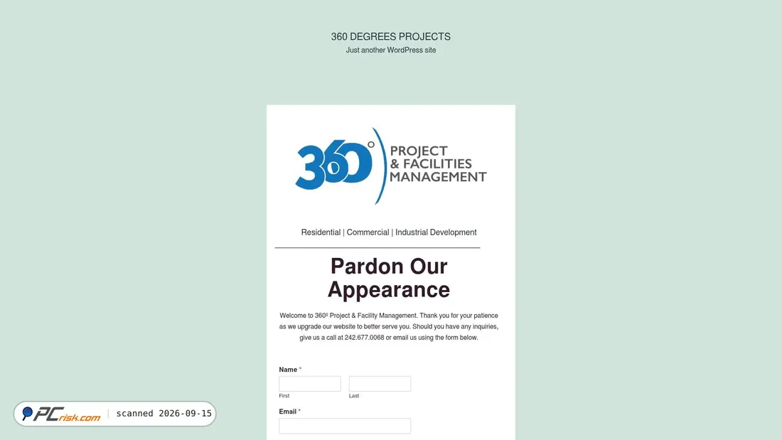 Screenshot of 360degreesprojects.com