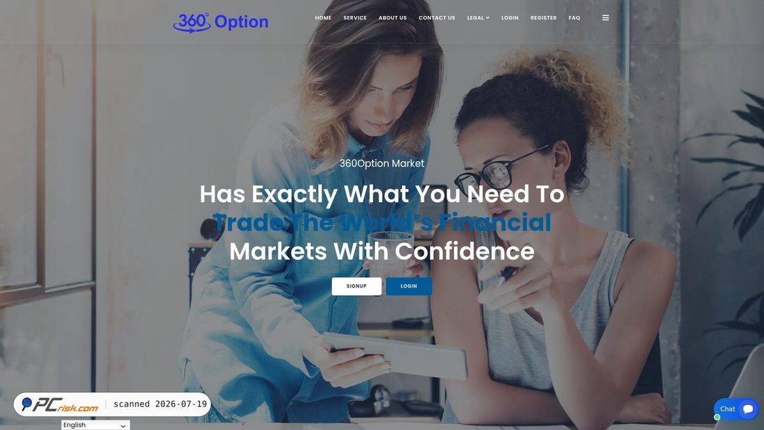 Captura de pantalla de 360optionmarket.com