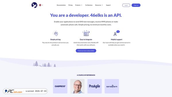 46elks.com screenshot