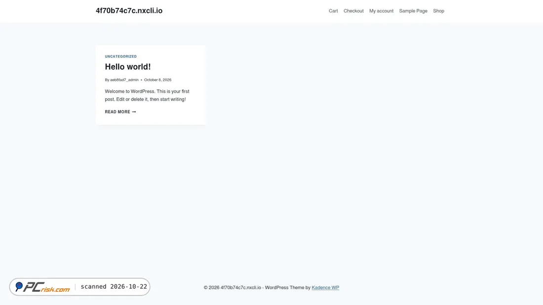 Screenshot of 4f70b74c7c.nxcli.io
