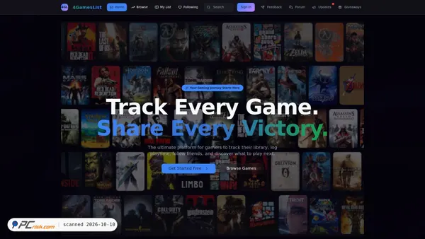 Screenshot di 4gameslist.com