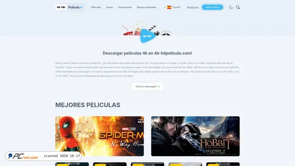 4k-hdpelicula.com screenshot