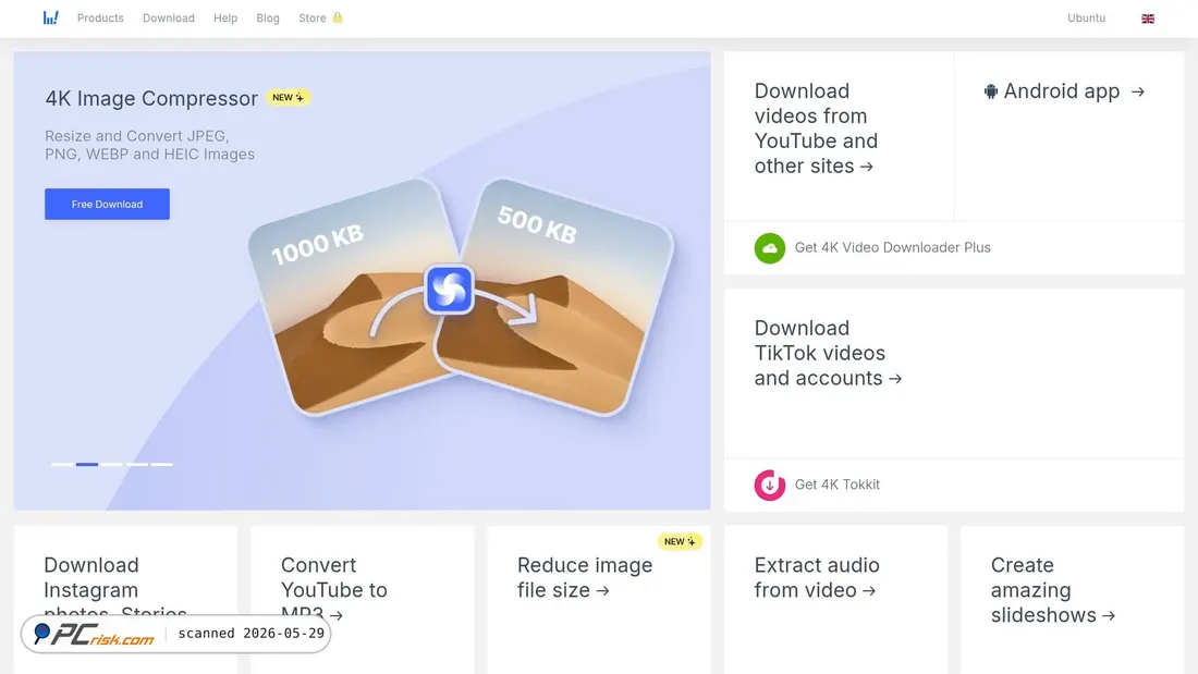 Screenshot of 4kdownload.com