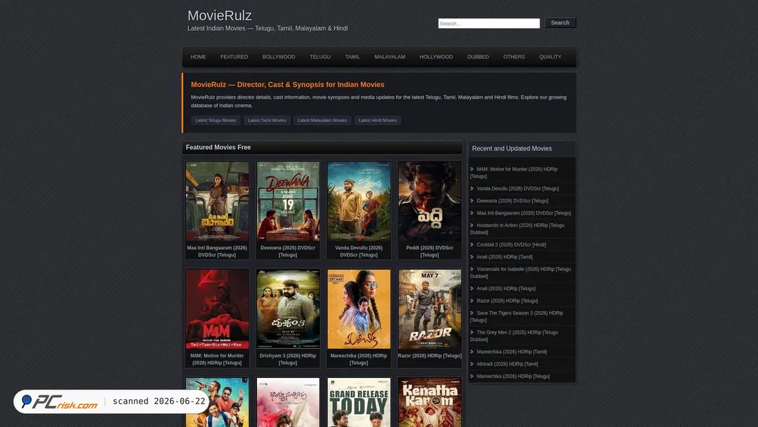 Screenshot of 5movierulz.legal
