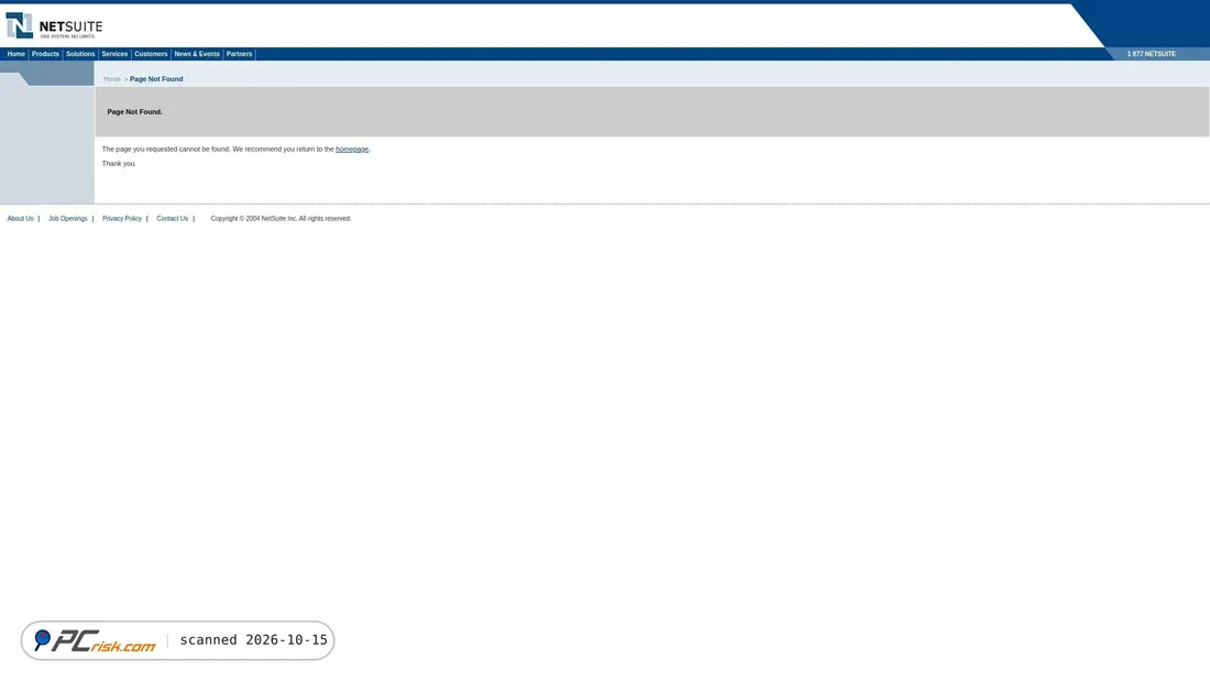 Screenshot of 7964277.extforms.netsuite.com