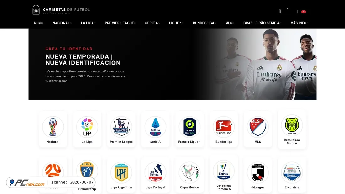 Screenshot of 7camiseta.com