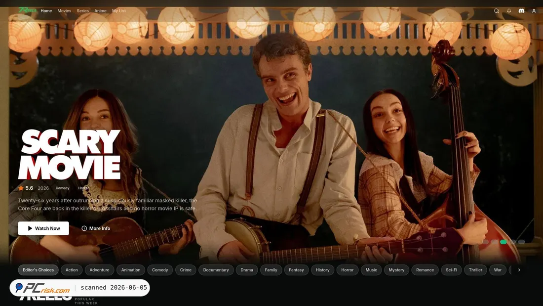 Screenshot of 7reels.cc
