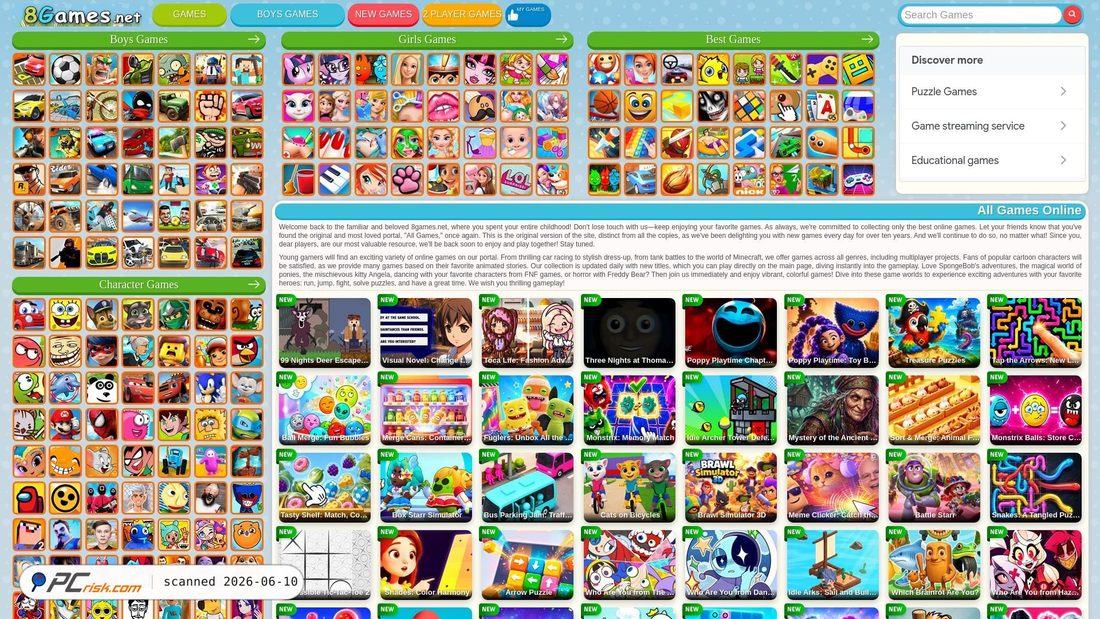 Screenshot of 8games.net