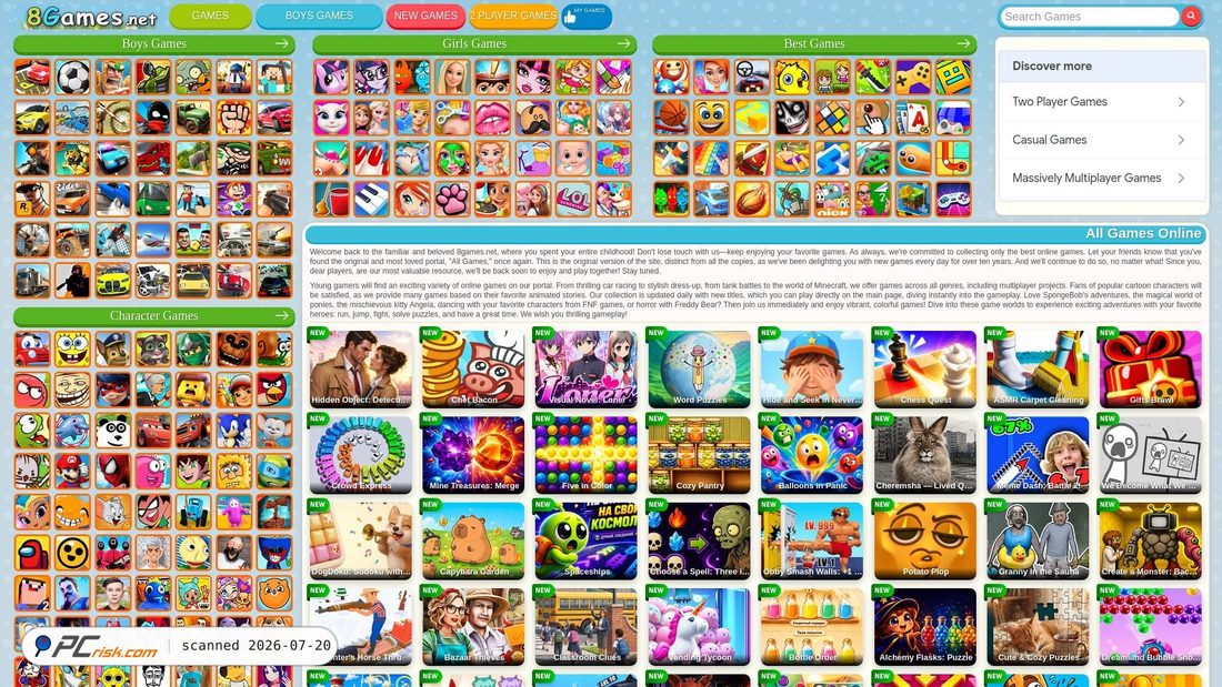 Screenshot of 8games.net