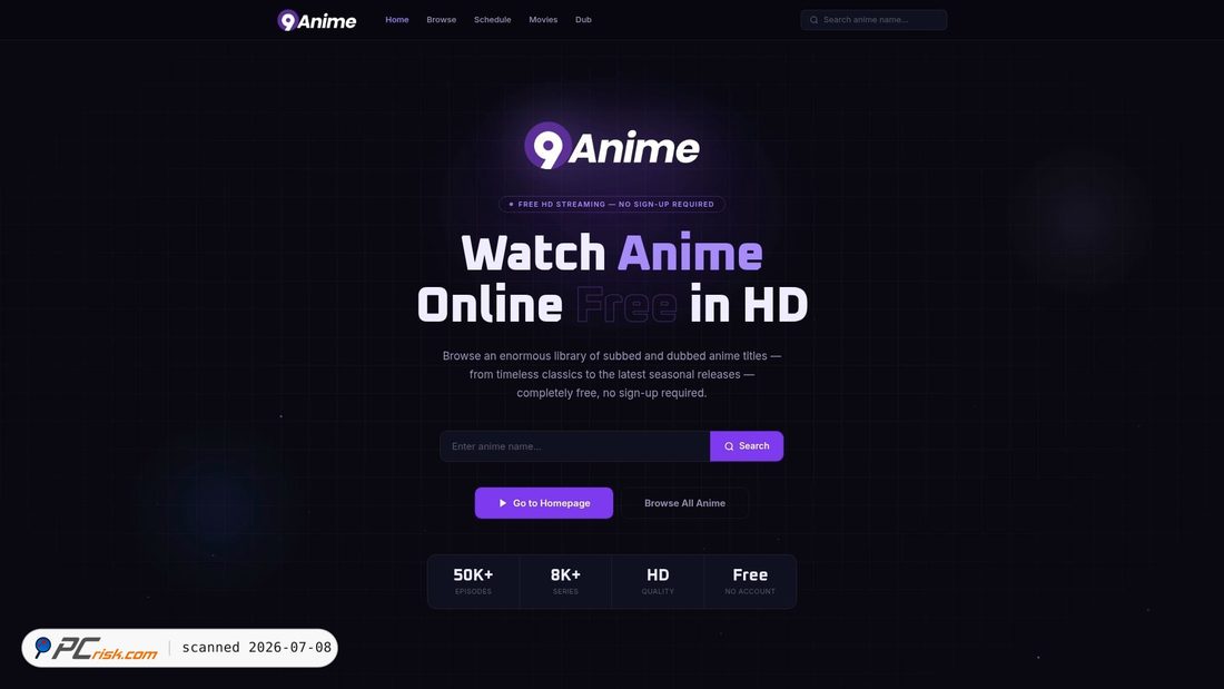 Screenshot of 9anime.digital