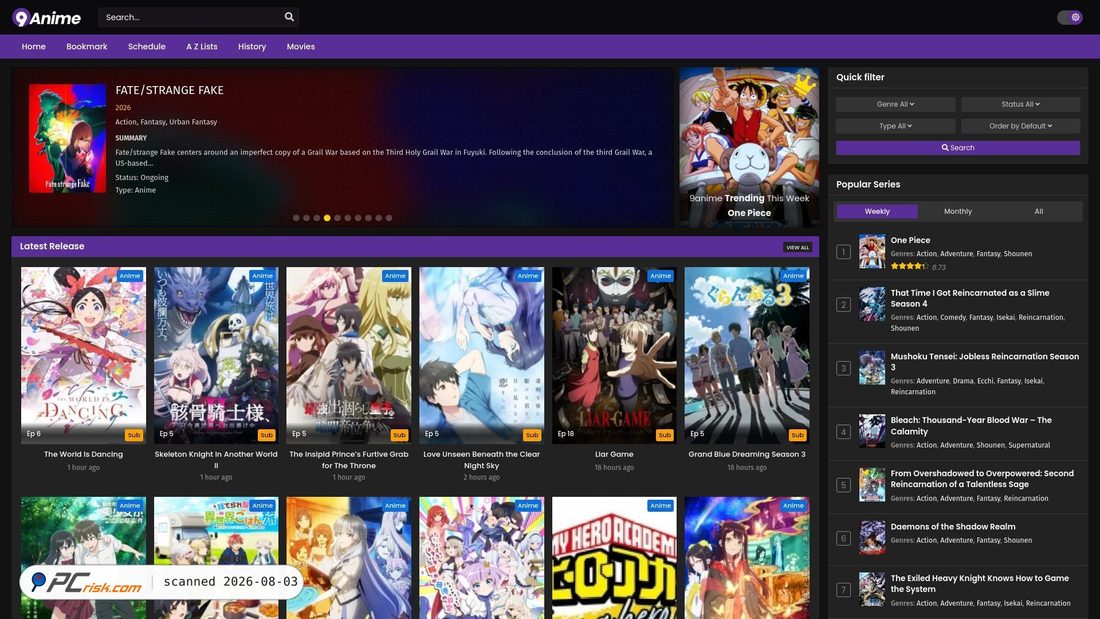 Screenshot di 9anime.me.uk