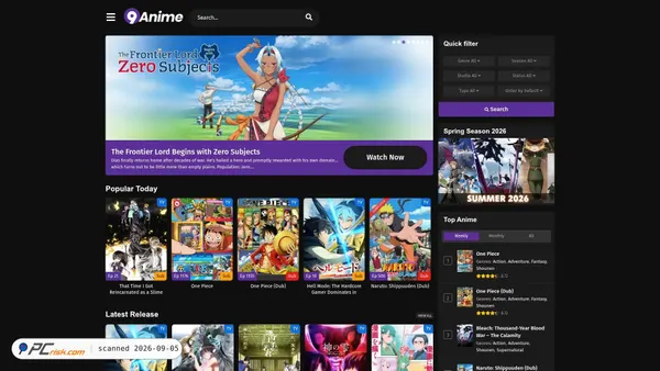 9anime.org.lv Screenshot