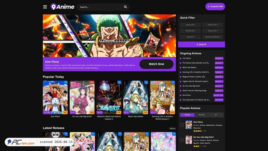 Screenshot of 9anime.org.mx