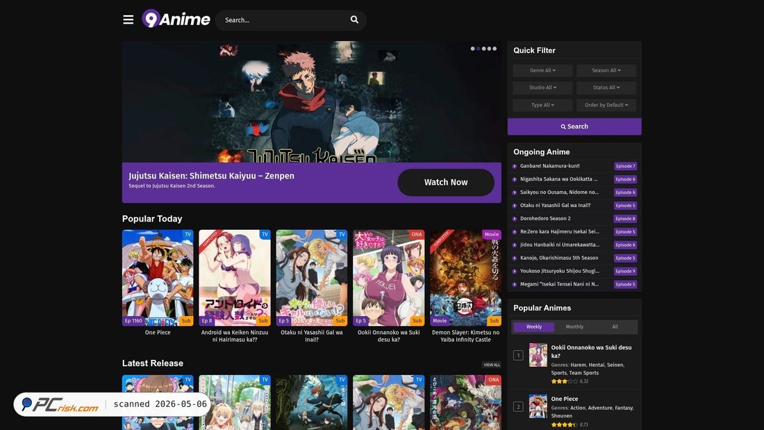 Screenshot of 9animetv.com.es