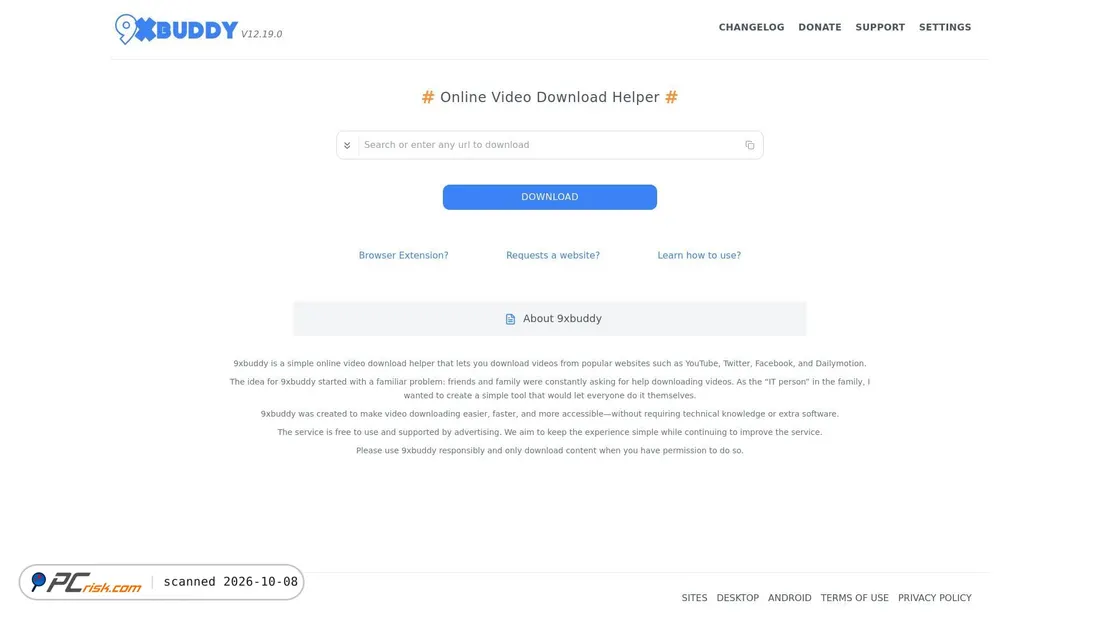 Captura de ecrã de 9xbuddy.site