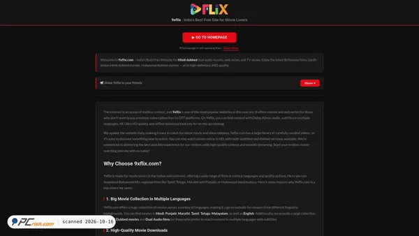 Screenshot van 9xflix.com