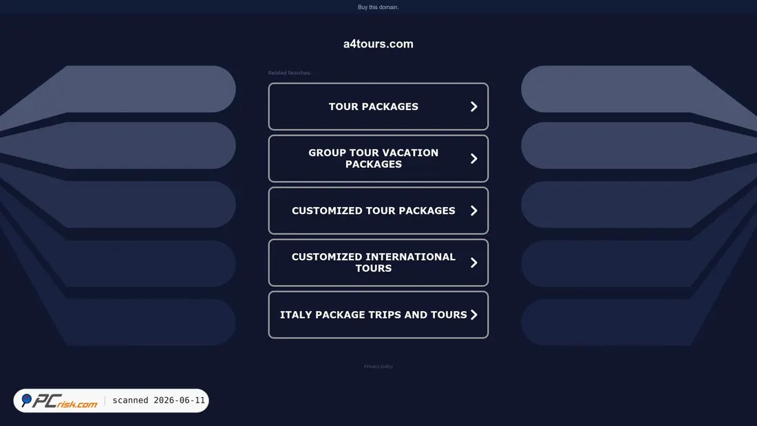 Screenshot di a4tours.com