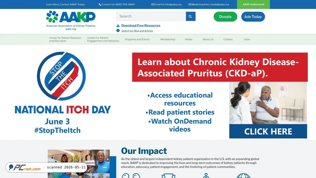 Screenshot of aakp.org