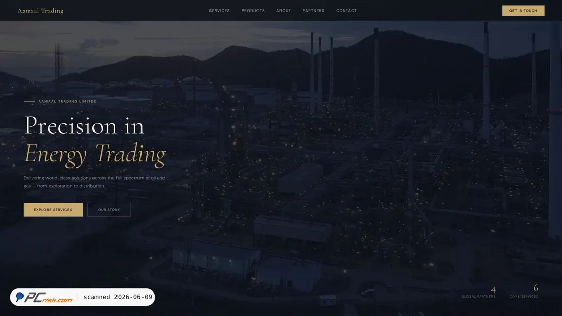 Screenshot di aamaaltrade.com