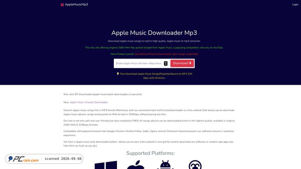 Screenshot di aaplmusicdownloader.com