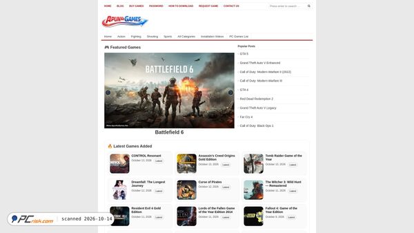 Captura de aapunkagames.com