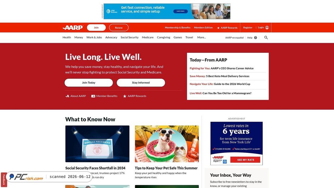Screenshot of aarp.org